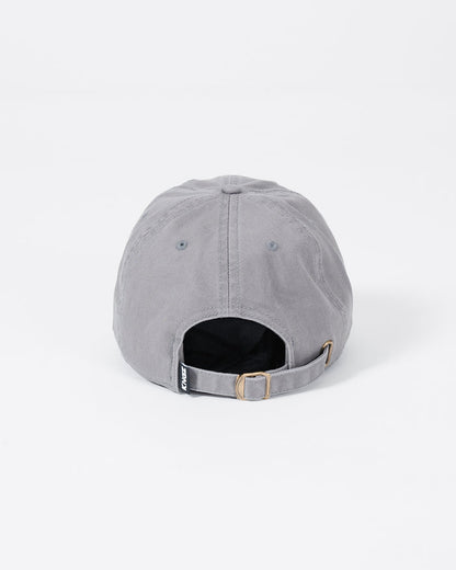 Kingz Script Dad Hat - Grey - Back View Adjustable Strap Metal Buckle Kingz Tag Soft Cotton Fabric Casual Fit BJJ Training Hat [color:Grey]