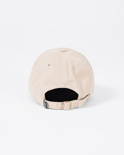 Kingz Script Dad Hat - Khaki - Back View Adjustable Strap Beige Cotton Fabric Black Inner Lining Kingz Logo Tag Casual Fit BJJ Training Hat [color:Beige]
