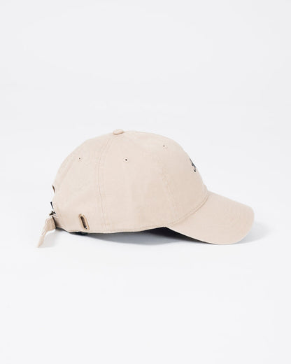 Kingz Script Dad Hat Khaki - Side View Adjustable Strap Beige Cotton Embroidered Logo Ventilation Eyelets Casual Fit BJJ Training Hat [color:Beige]