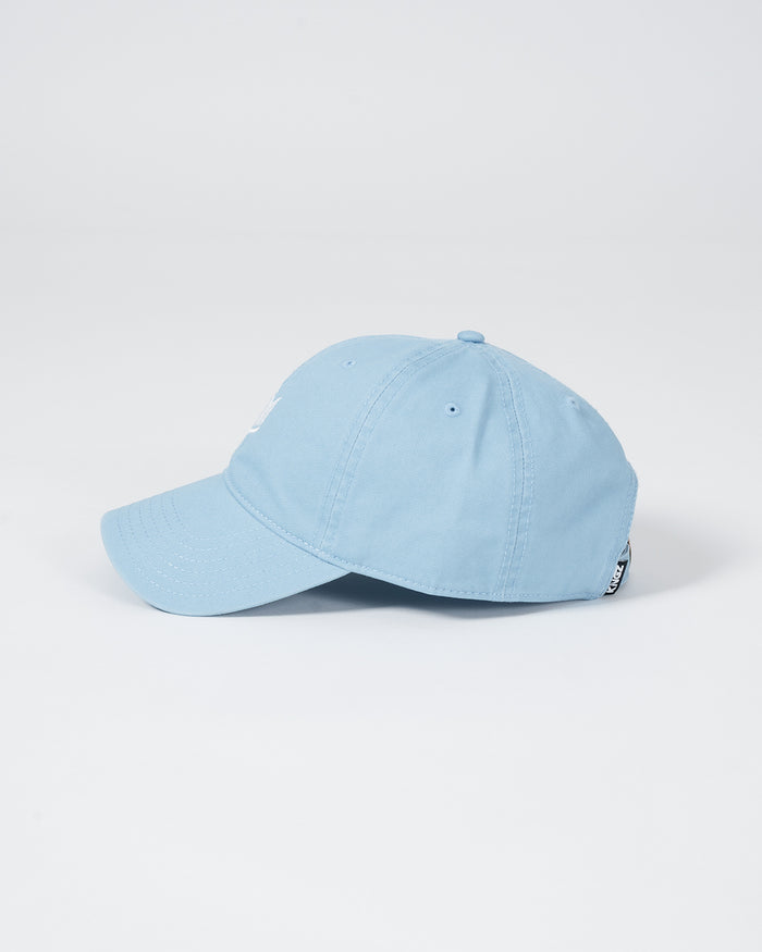 Kingz Kore Dad Hat - Baby Blue - Side Angle View Baby Blue Cotton Cap KINGZ Logo Tag Back Adjustable Strap Casual Fit BJJ Training Apparel [color:Baby Blue]
