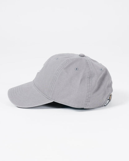 Kingz Kore Dad Hat - Grey - Side View Grey Cotton Dad Hat Embroidered KINGZ Logo Front Adjustable Strap Back Casual Fit BJJ Training Apparel [color:Grey]