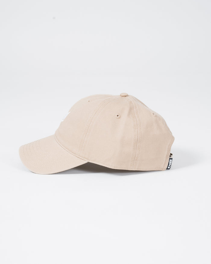 Kingz Kore Dad Hat - Khaki - Side View Beige Cotton Hat Embroidered Eyelets Curved Brim Small KINGZ Tag Back Casual Style BJJ Training Apparel [color:Beige]