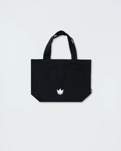Kingz Kore Eco Bag - Front View - Black Canvas Tote with Crown Logo - BJJ Lifestyle Gear Bag