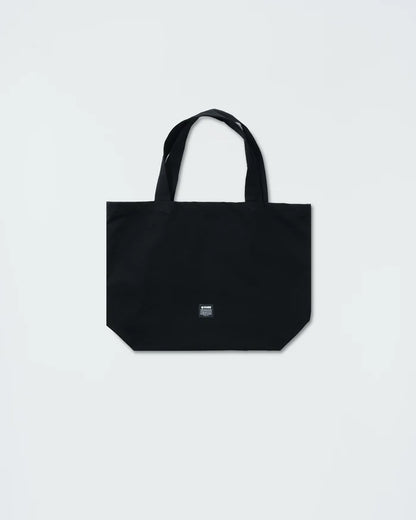 Kingz Kore Eco Bag - Back View - Woven KINGZ Label Detail - Black Canvas BJJ Lifestyle Tote Bag