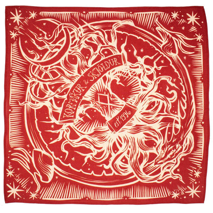 K&S Hálsklútur - Tré Bandana - Rauður - Kormákur & Skjöldur