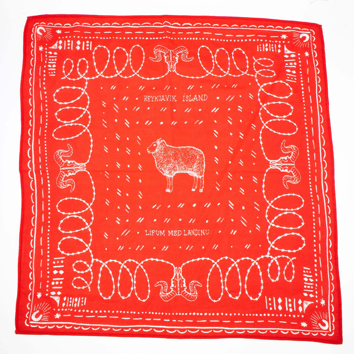 K&S Hálsklútur Bandana Rauður - Kormákur & Skjöldur