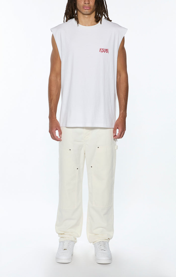 KSUBI kingdom cut off biggie tee - white
