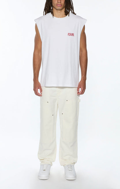 KSUBI kingdom cut off biggie tee - white