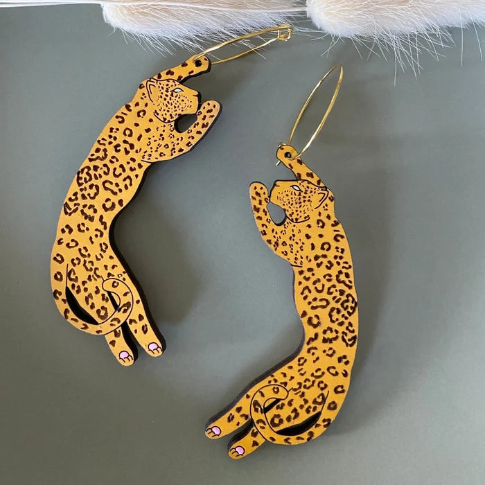 Le Chic Miami - Leopard Hoop Earrings