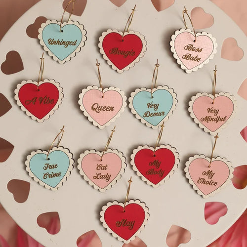 Le Chic Miami - Valentine Heart Hoop Earrings