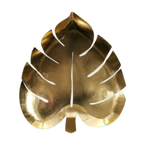 Leave Shape Gold Foil Small Plates