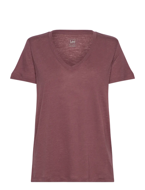 LEE - V NECK TEE HENNA
