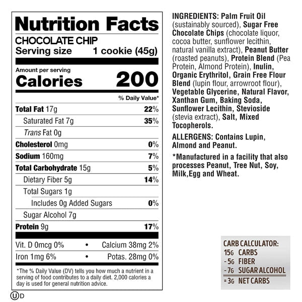 Lenny & Larry's 1.6oz Keto Cookie 12pk