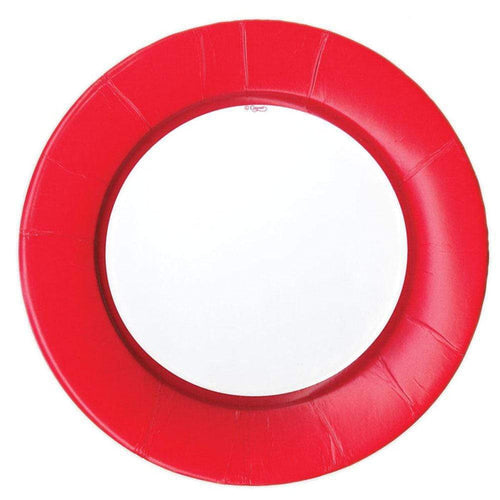 Linen Red Large Plates