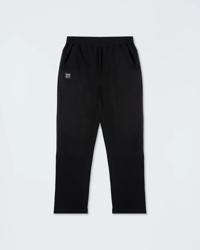 Kingz Loungewear Jogger Black - Flat Lay Product Only Elastic Waistband Side Pockets Small KINGZ Logo Patch Left Thigh Relaxed Fit Comfortable Design BJJ Training Casual Wear [color:Black]