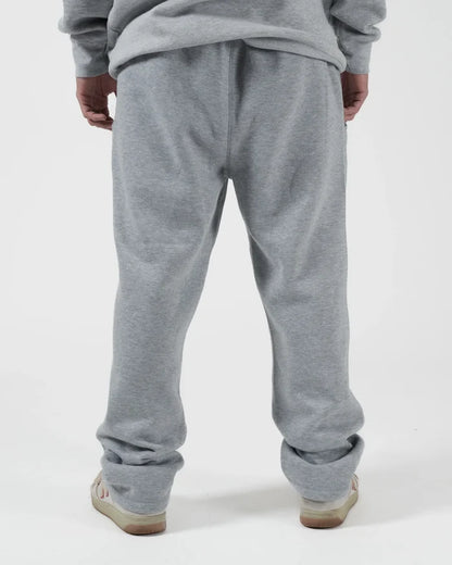 Kingz Loungewear Jogger Grey - Back View Male Athlete Relaxed Fit Elastic Waistband Soft Fabric Casual Style BJJ Training Apparel [color:Grey]