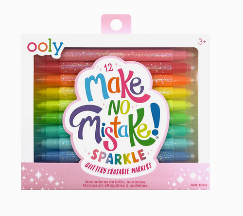 Pack of Ooly 'Make No Mistake! Sparkle' markers with colorful design on a white background