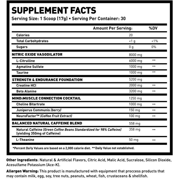 Man Sports Gameday  Pre-Workout 30 Servings