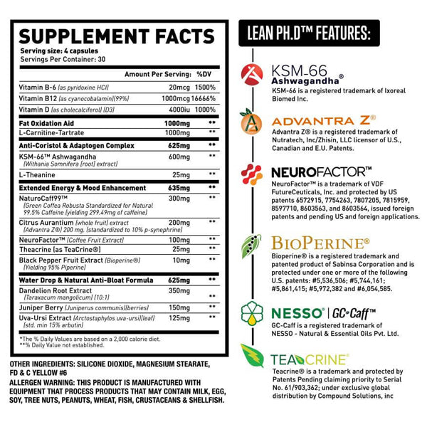 Man Sports Lean Ph.D Capsules