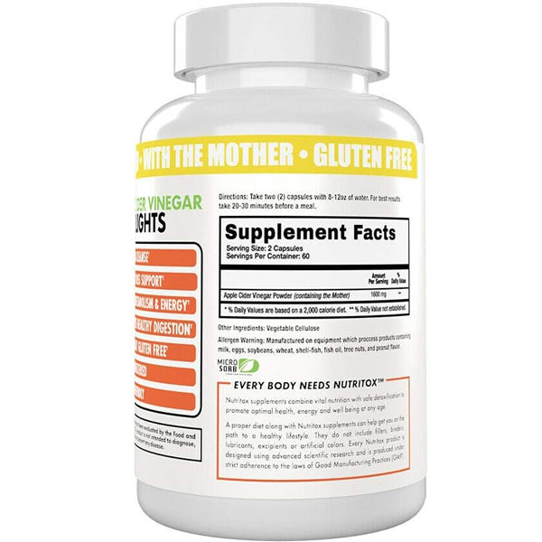 Man Sports Nutritox Apple Cider Vinegar Capsules