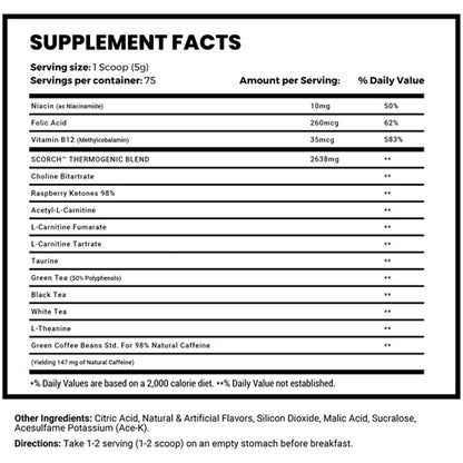 Man Sports Scorch Energize & Burn 75 Servings