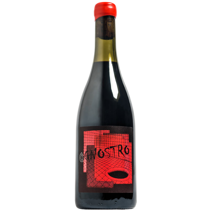 Ognostro Rosso 2022 wine bottle with red cap and dark label