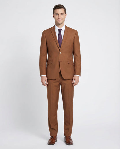 Men's Raphael Slim Fit Rust Two Button 2 Piece Formal Suit - The Suit Depot