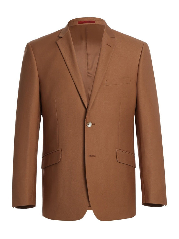 Men's Raphael Slim Fit Rust Two Button 2 Piece Formal Suit - The Suit Depot
