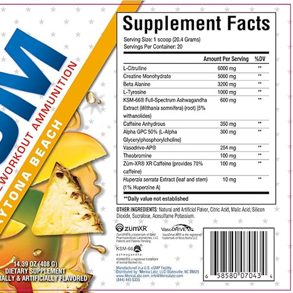 Merica Labz Red White & Boom Preworkout 20 Servings