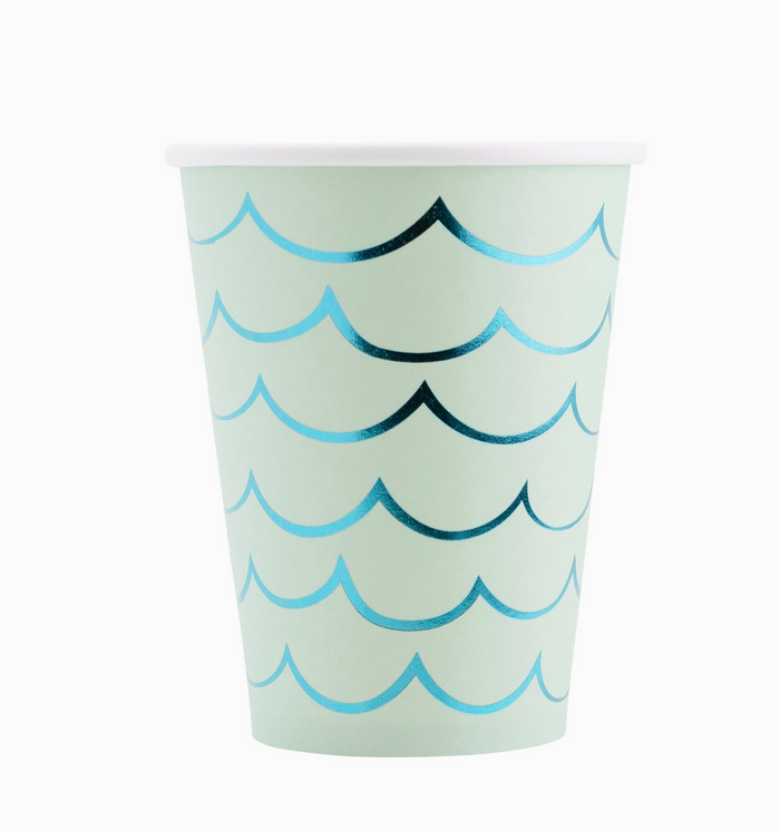 Mermaid Tail Paper Party Cups - 12 oz