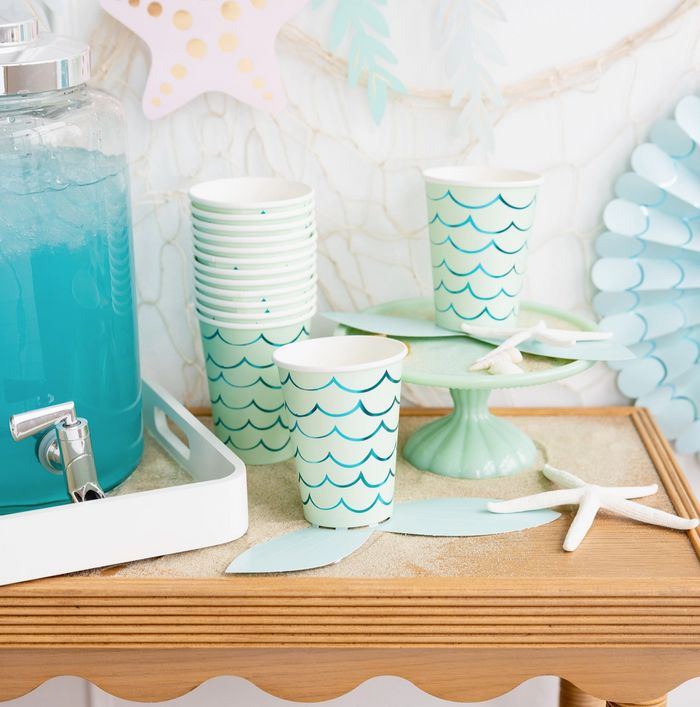 Mermaid Tail Paper Party Cups - 12 oz