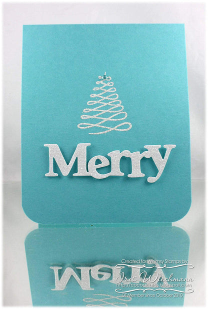 Merry Large Word Die - Whimsy Stamps