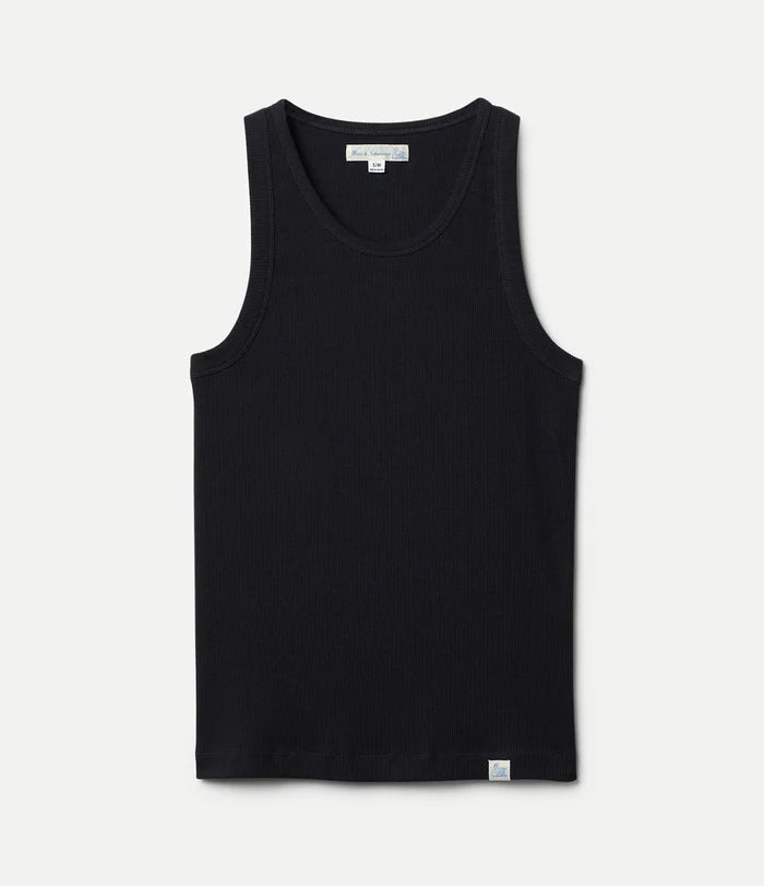 Merz B. Schwanen Cotton Tank Top Black - Kormákur & Skjöldur