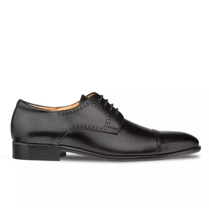 Mezlan SHOES Mezlan Mens Black Lace-up Oxford Cap Toe Leather Dress Shoes