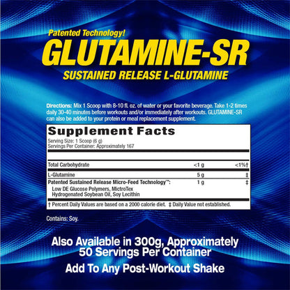 MHP Glutamine-SR Sustained Release 2.2lbs