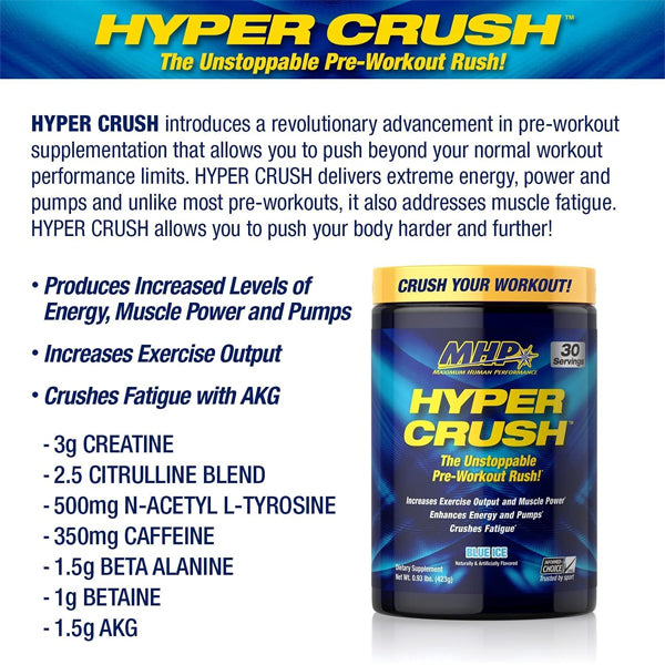 MHP Hyper Crush Pre-Workout 30 Servings
