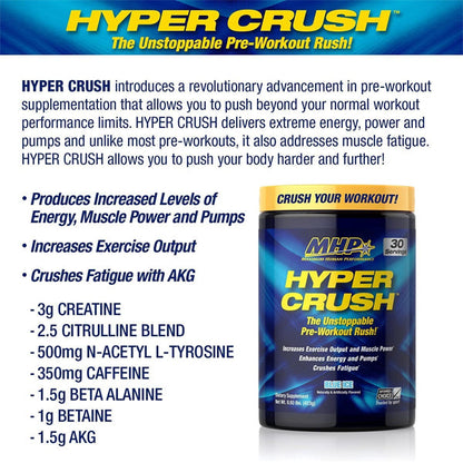 MHP Hyper Crush Pre-Workout 30 Servings