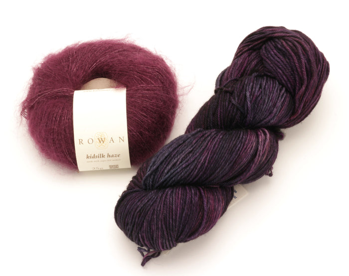 Malabrigo - Arroyo & Rowan - Kidsilk Haze / Purpuras & Mulberry