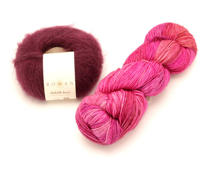 Malabrigo - Arroyo & Rowan - Kidsilk Haze / English Rose & Mulberry