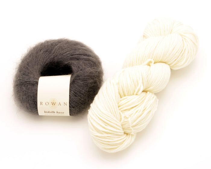 Malabrigo - Arroyo & Rowan - Kidsilk Haze / Natural & Smoke