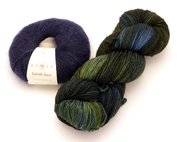 Malabrigo - Arroyo & Rowan - Kidsilk Haze / Vaa & Turkish Plum