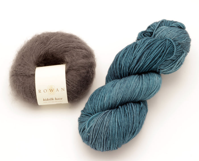 Malabrigo - Arroyo & Rowan - Kidsilk Haze / Reflecting Pool & Smoke