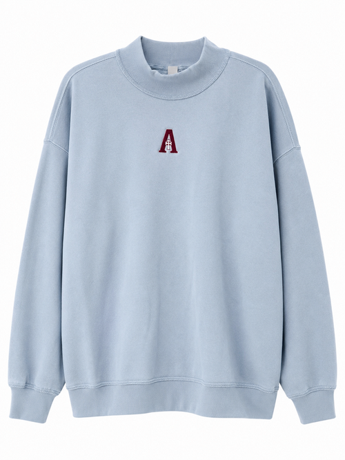 Mock Neck Light Blue A logo