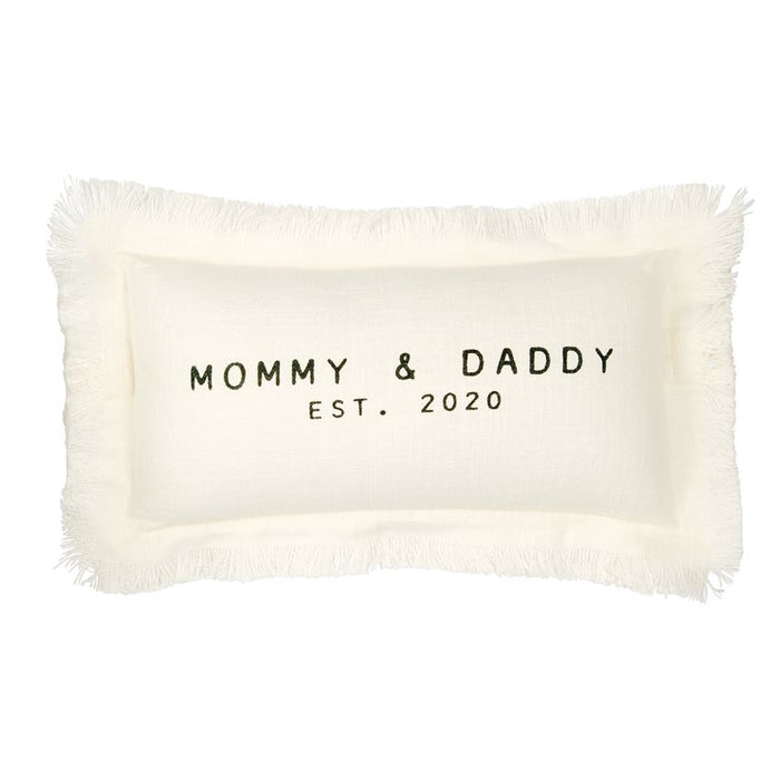 Mommy Daddy Est 2020 Pillow