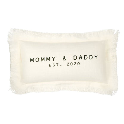 Mommy Daddy Est 2020 Pillow
