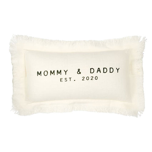 Mommy Daddy Est 2020 Pillow