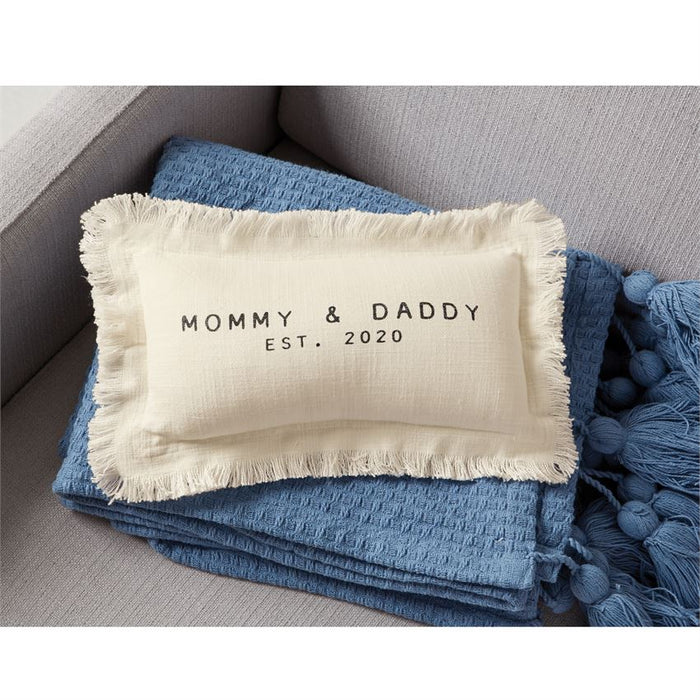 Mommy Daddy Est 2020 Pillow