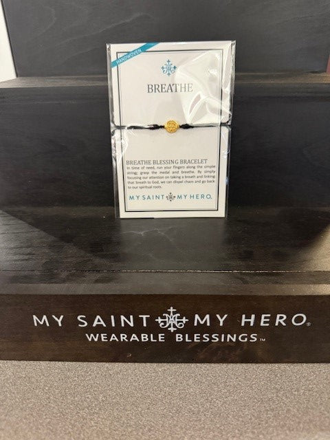 MY SAINT MY HERO-Breathe Blessing Bracelet-Black/Gold