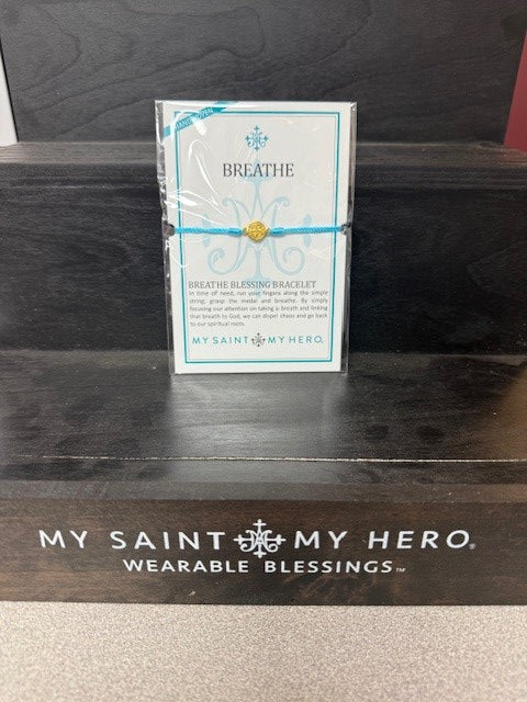 MY SAINT MY HERO-Breathe Blessing Bracelet-Turquoise/Gold