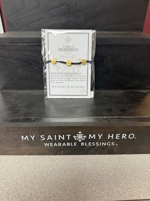 MY SAINT MY HERO-STELLAR BLESSINGS BRACELET-BLACK/GOLD